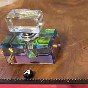 Iridescent Crystal Perfume Bottles – Decorative Vanity Collectibles